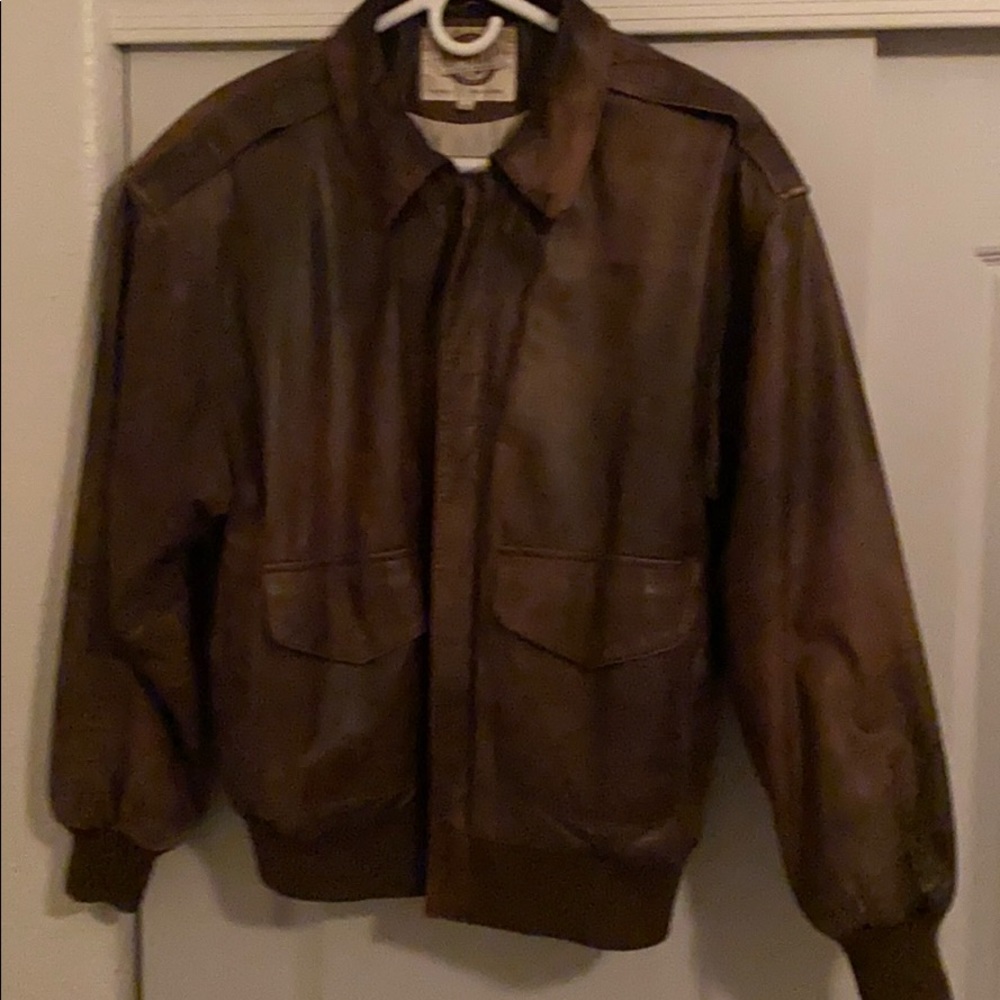 Bomber jacket leather